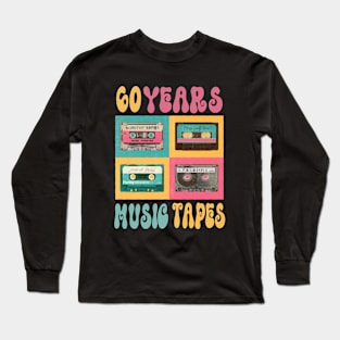 60 Years Music Tape Birthday Retro Nostalgia 1963 Long Sleeve T-Shirt